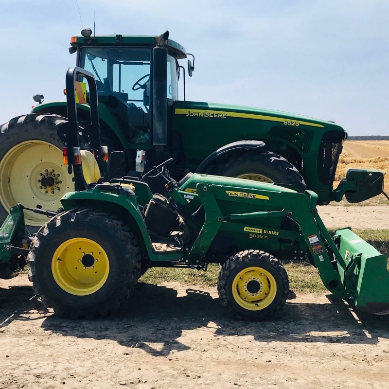 small tractor and frontend loader
