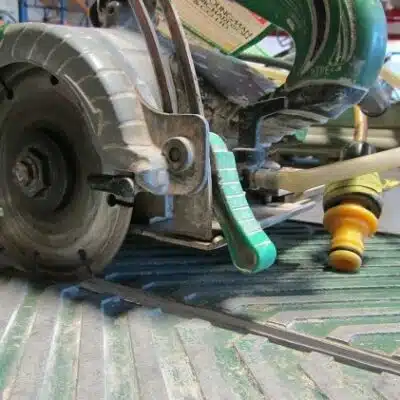 TILE SAW ON BENCH